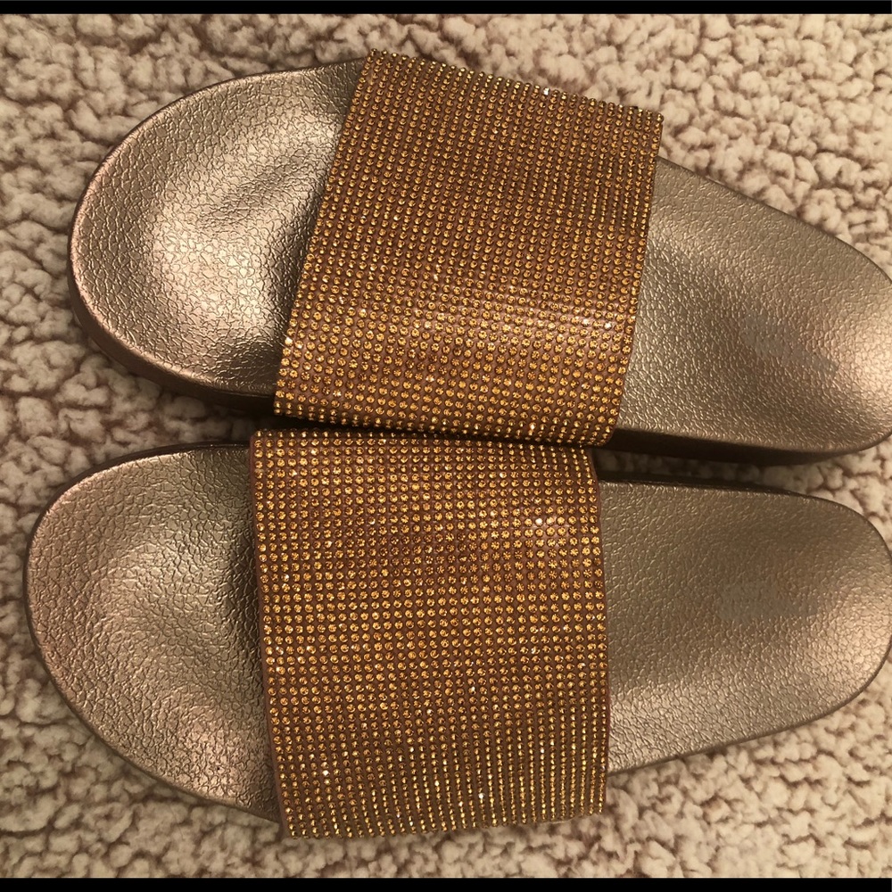 Rose Gold Flip Flops